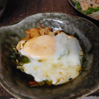 卵とお揚げと小松菜のピリ辛煮